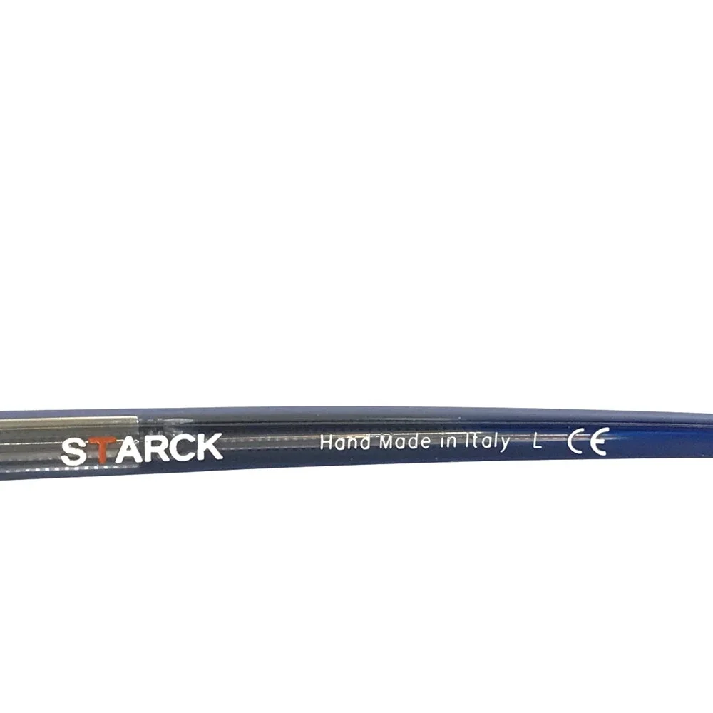 Starck Eyeglasses Frames SH3035 0020 Blue Round Full Rim 50-19-140